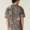 Boxy Heavyweight Camo Crew T-Shirt