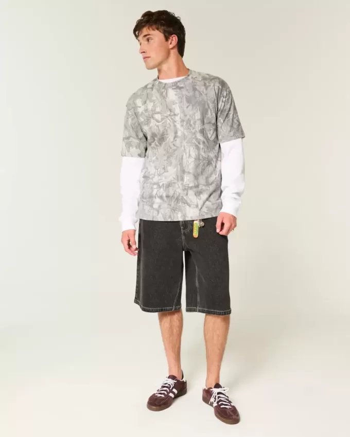 Boxy Heavyweight Camo Crew T-Shirt