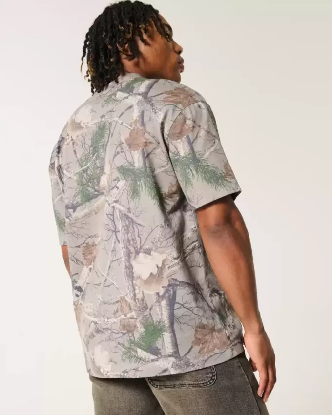 Boxy Heavyweight Camo Crew T-Shirt