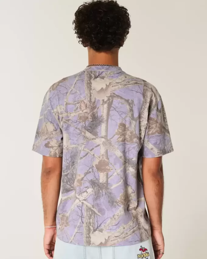 Boxy Heavyweight Camo Crew T-Shirt