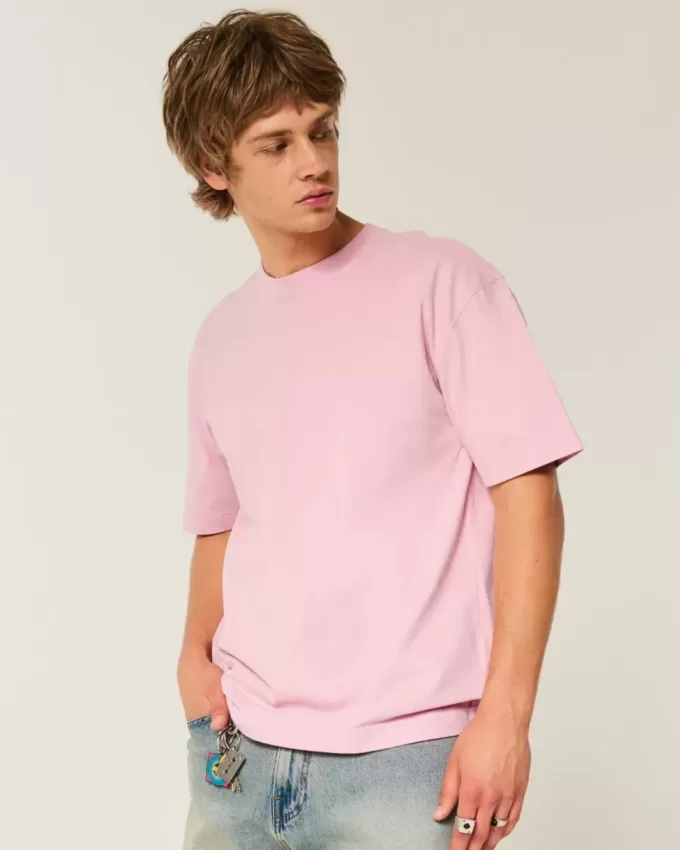 Boxy Heavyweight Cotton Crew T-Shirt