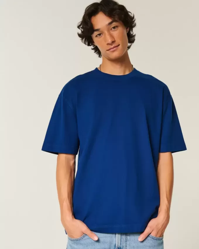 Boxy Heavyweight Cotton Crew T-Shirt