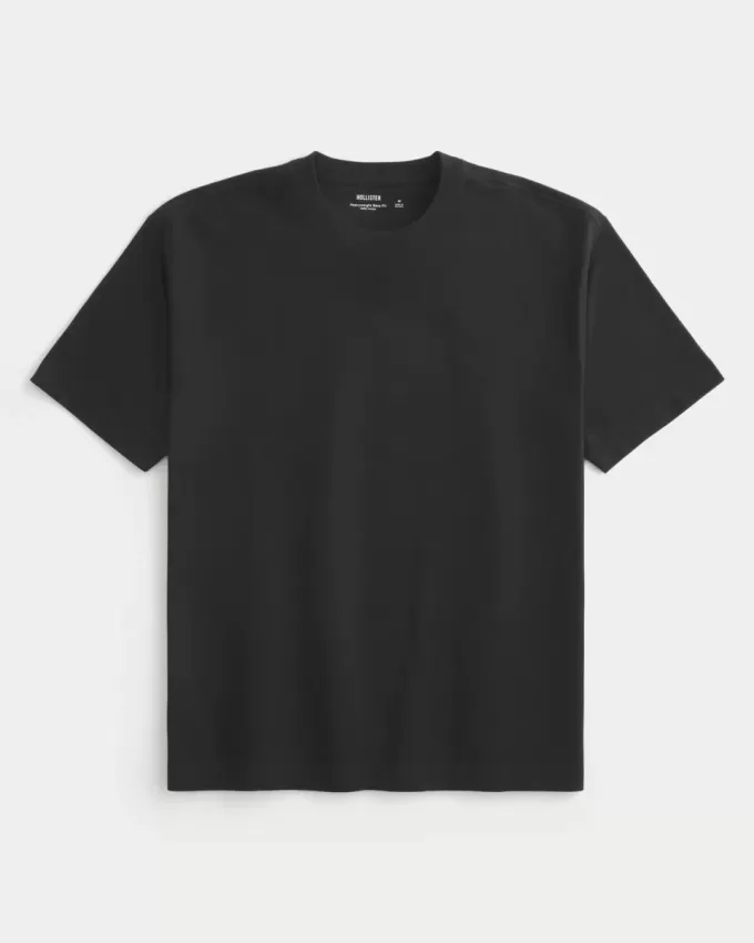 Boxy Heavyweight Cotton Crew T-Shirt