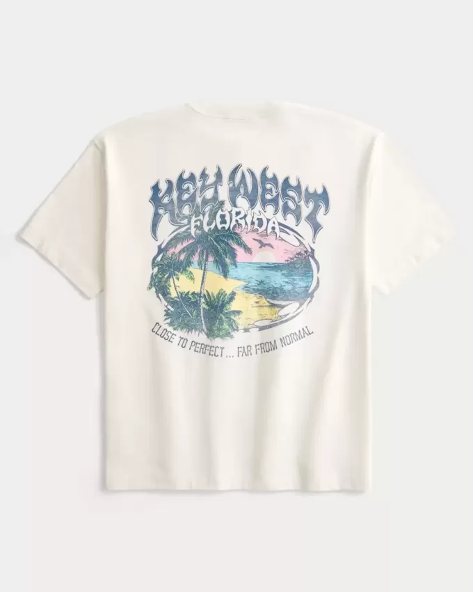 Boxy Heavyweight Key West Graphic Tee