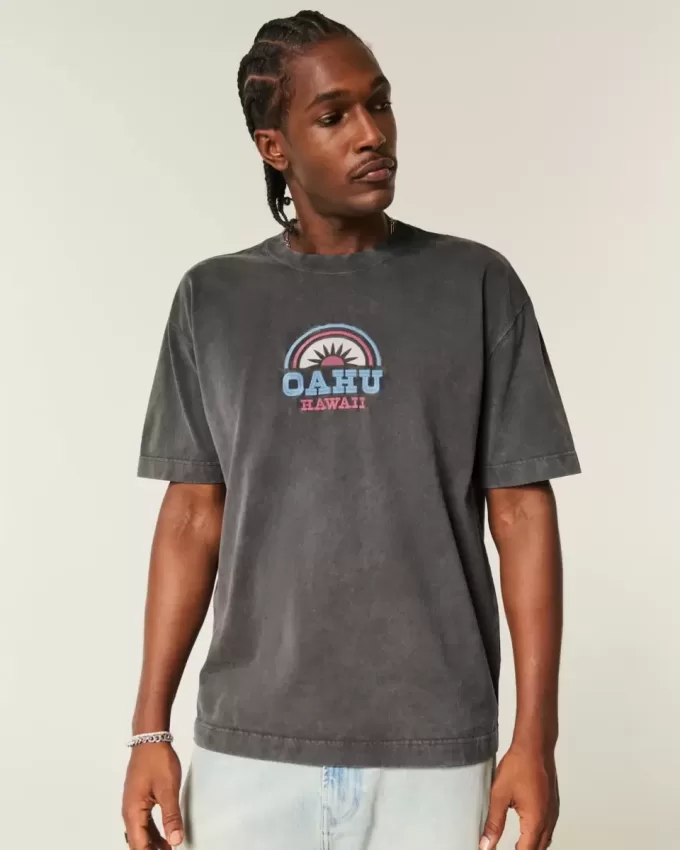 Boxy Heavyweight Oahu Graphic Tee