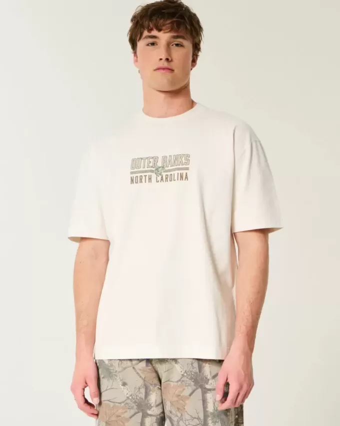 Boxy Heavyweight Outer Banks Graphic Tee