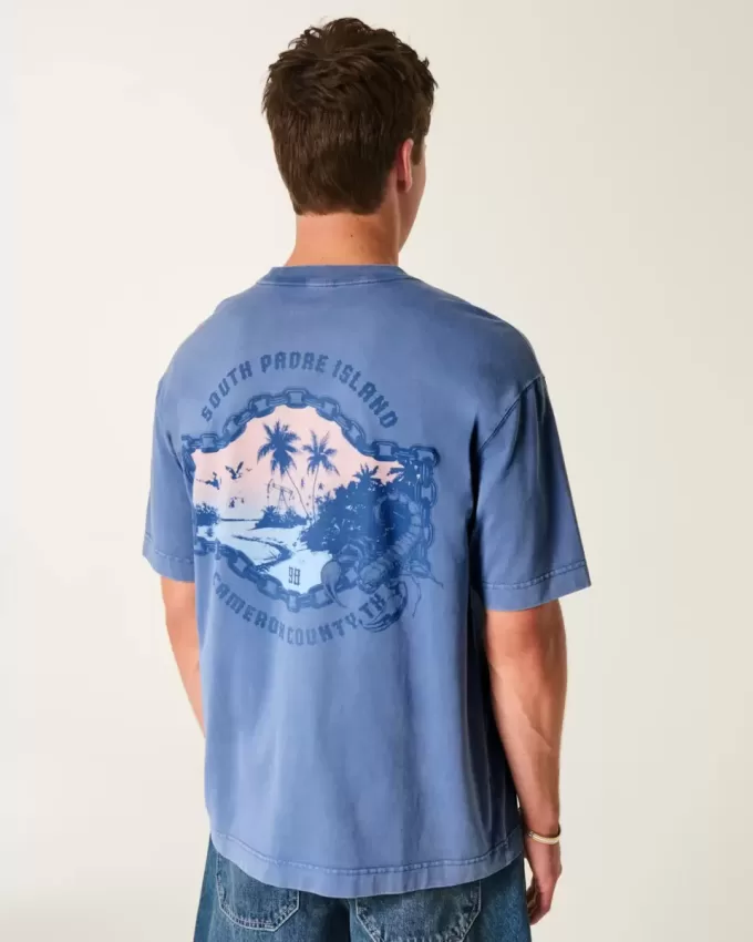 Boxy Heavyweight South Padre Island Graphic Tee
