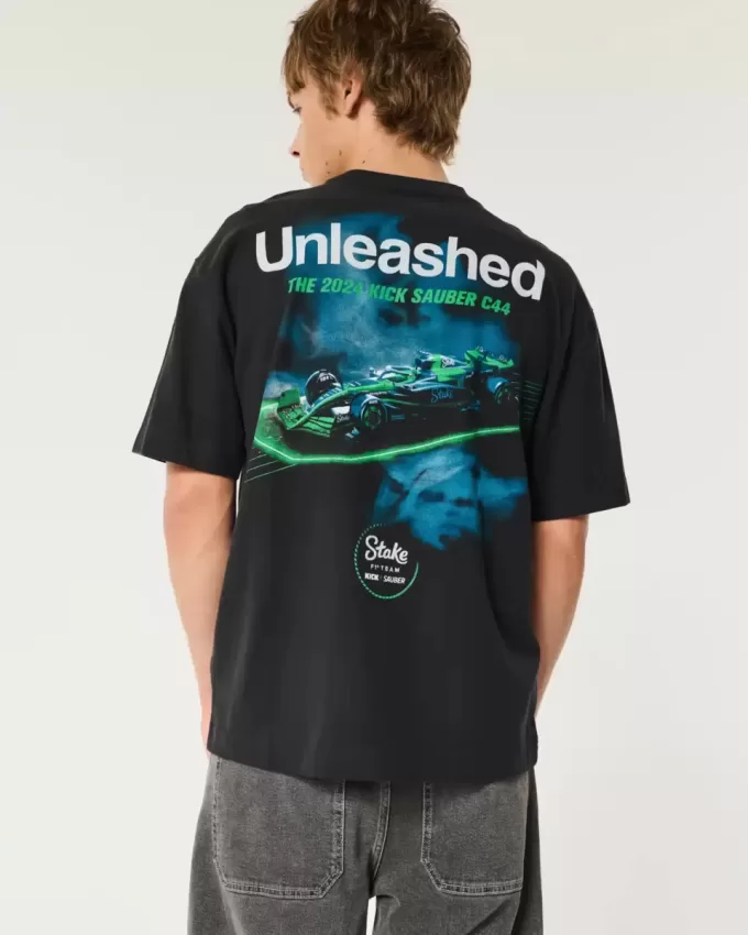 Boxy Heavyweight Stake F1 Team Kick Sauber Graphic Tee