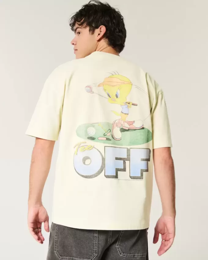 Boxy Heavyweight Tweety Golf Graphic Tee