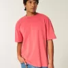 Boxy Heavyweight Washed Cotton Crew T-Shirt