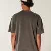 Boxy Heavyweight Washed Cotton Crew T-Shirt