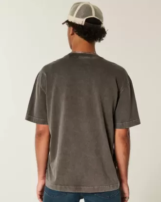Boxy Heavyweight Washed Cotton Crew T-Shirt
