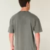Boxy Heavyweight Washed Cotton Crew T-Shirt