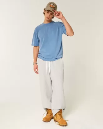 Boxy Heavyweight Washed Cotton Crew T-Shirt