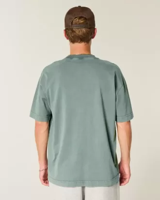 Boxy Heavyweight Washed Cotton Crew T-Shirt