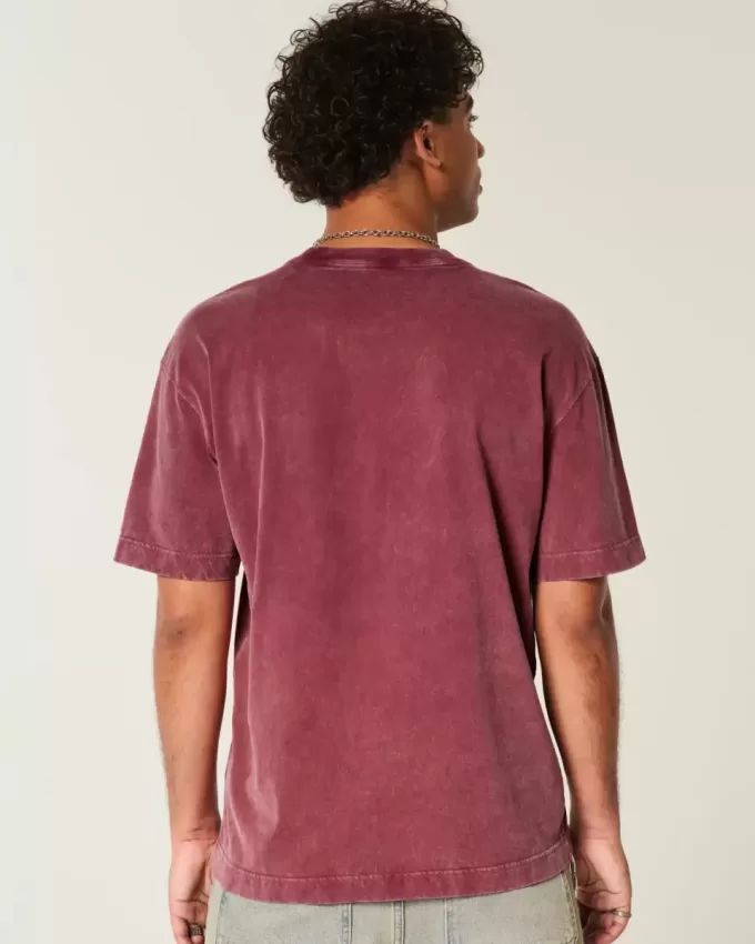 Boxy Heavyweight Washed Cotton Crew T-Shirt