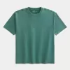 Boxy Heavyweight Washed Cotton Crew T-Shirt