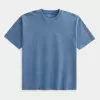 Boxy Heavyweight Washed Cotton Crew T-Shirt