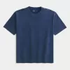 Boxy Heavyweight Washed Cotton Crew T-Shirt
