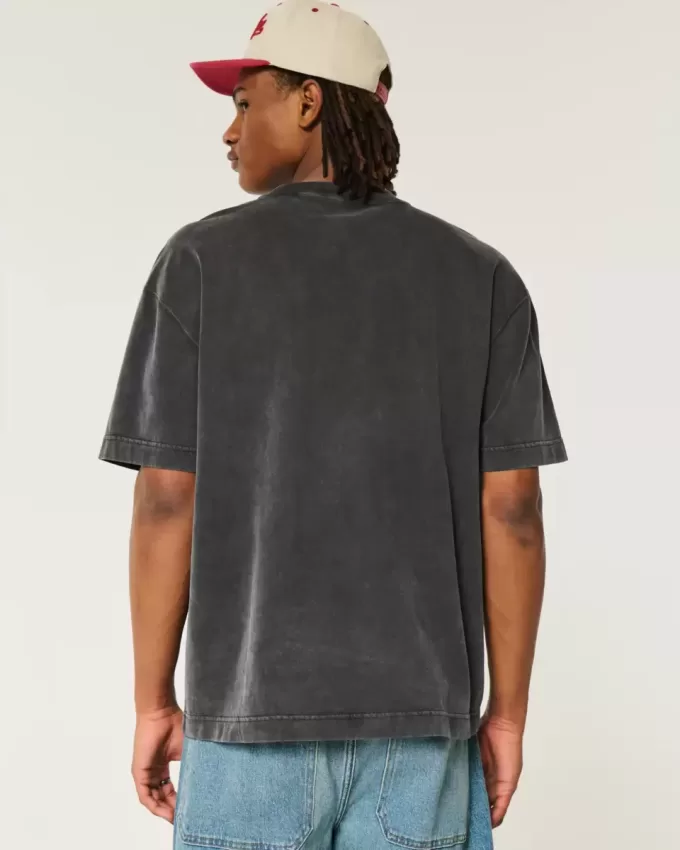 Boxy Heavyweight Washed Crew T-Shirt