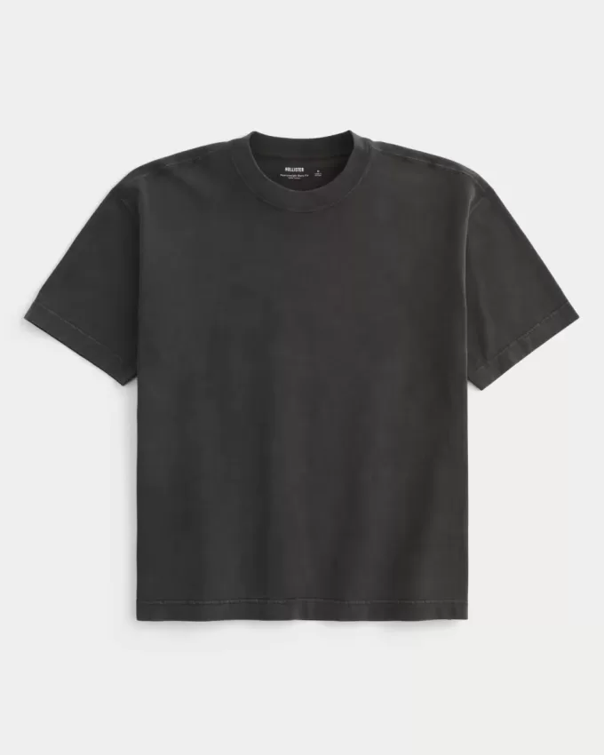 Boxy Heavyweight Washed Crew T-Shirt