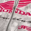 Boxy Honda Racing Graphic Zip-Up Hoodie