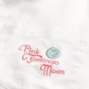 Boxy Linen-Blend Short-Sleeve Pink Flamingo Moon Graphic Shirt