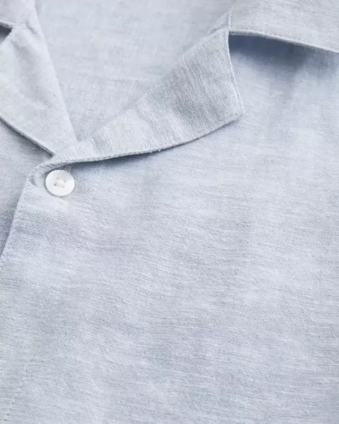 Boxy Linen-Blend Short-Sleeve Shirt