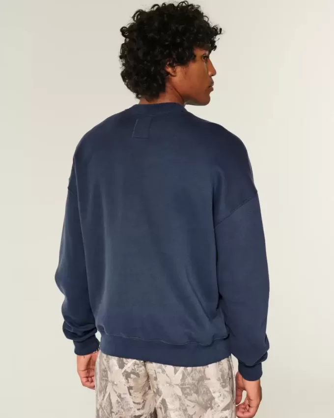 Boxy Manchester City FC Graphic Crew Sweatshirt