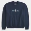 Boxy Manchester City FC Graphic Crew Sweatshirt