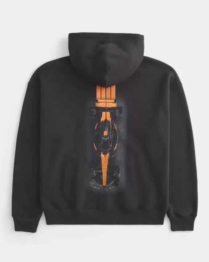 Boxy McLaren Graphic Zip-Up Hoodie