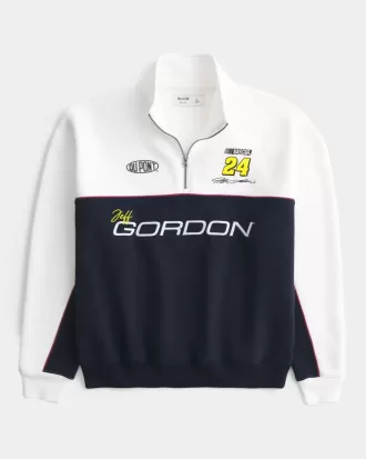 Boxy NASCAR Jeff Gordon Graphic Half-Zip Sweatshirt