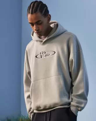 Boxy No Fear Graphic Hoodie