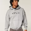 Boxy No Fear Graphic Hoodie