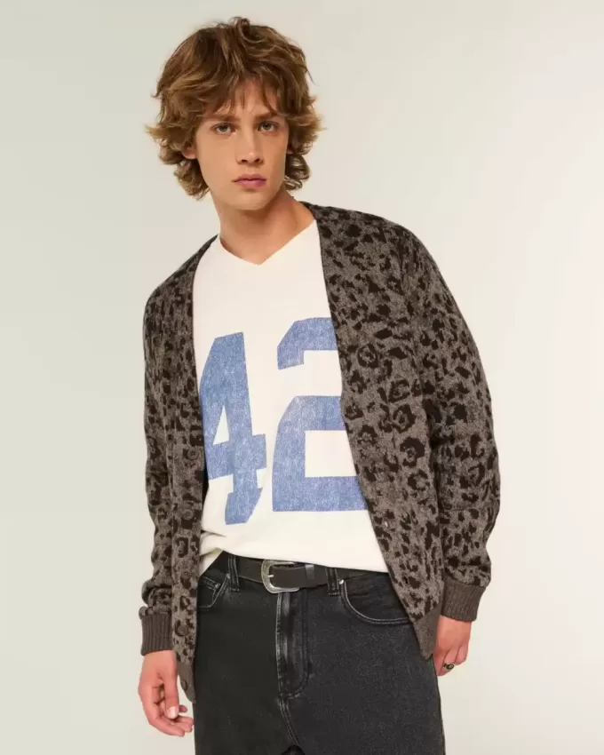 Boxy Pattern Cardigan