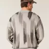 Boxy Pattern Crew Sweater