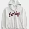 Boxy Providence Rhode Island Graphic Zip-Up Hoodie