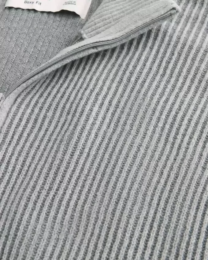 Boxy Quarter-Zip Sweater
