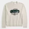 Boxy Racing Graphic Crew Sweater