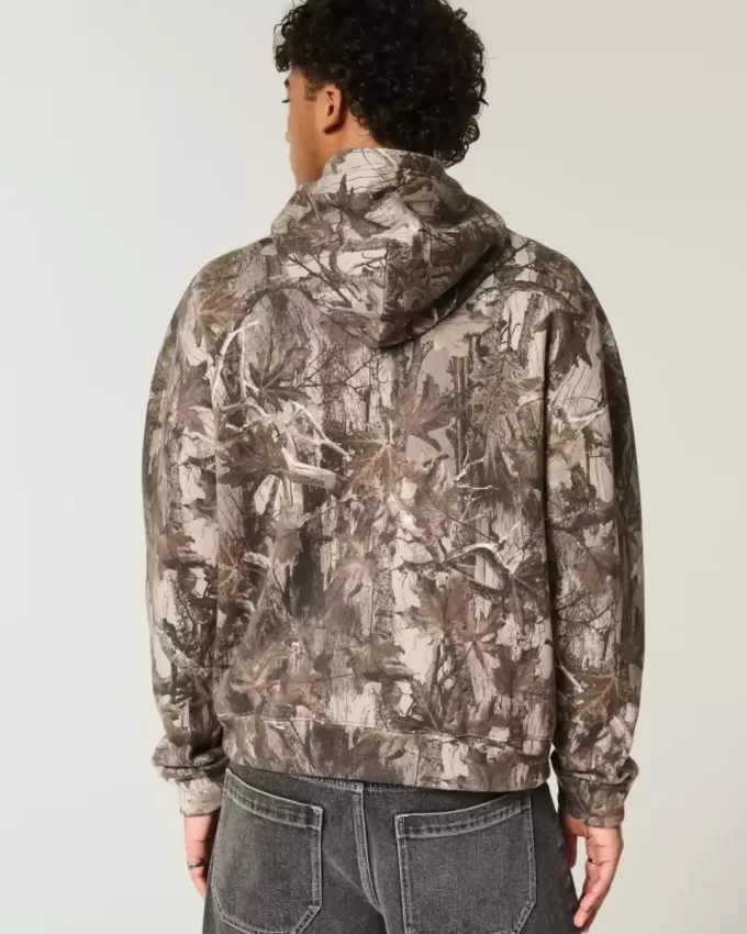 Boxy Shelby Graphic Camo Hoodie