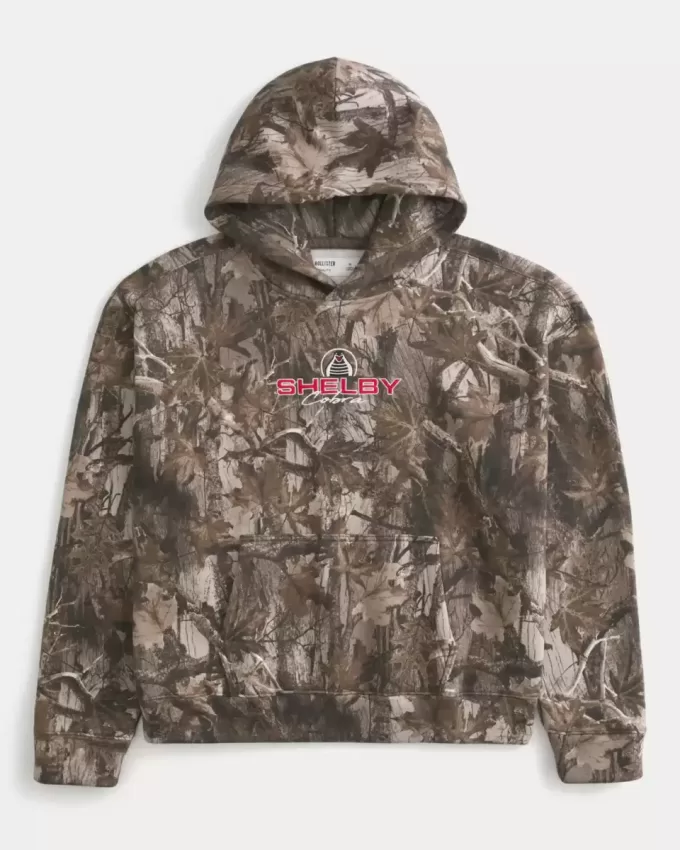 Boxy Shelby Graphic Camo Hoodie