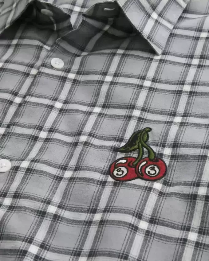 Boxy Short-Sleeve Cherry Graphic Shirt