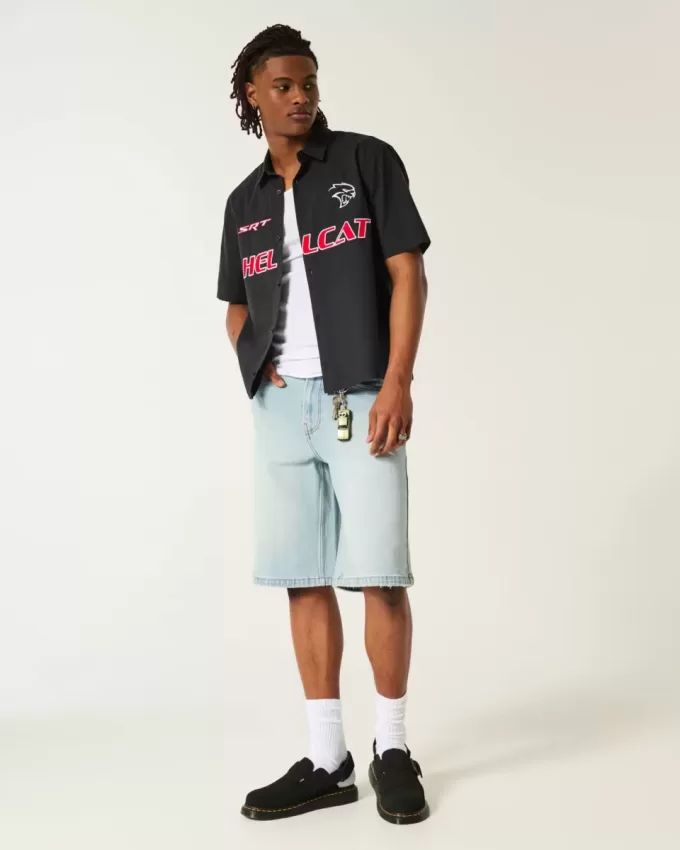Boxy Short-Sleeve Dodge Hellcat Graphic Shirt