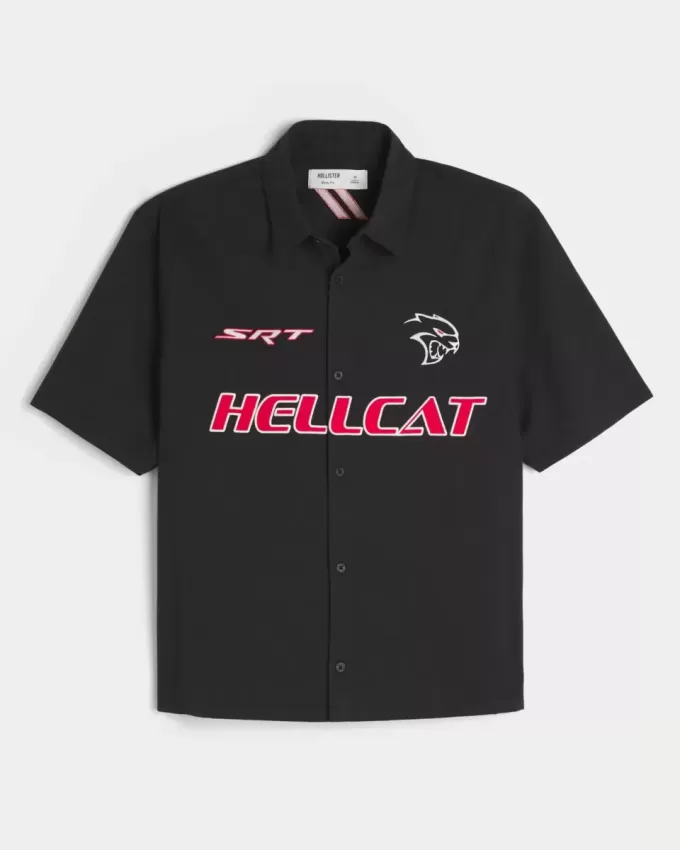 Boxy Short-Sleeve Dodge Hellcat Graphic Shirt
