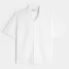Boxy Short-Sleeve Linen-Blend Shirt