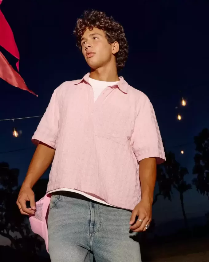 Boxy Short-Sleeve Pocket Shirt