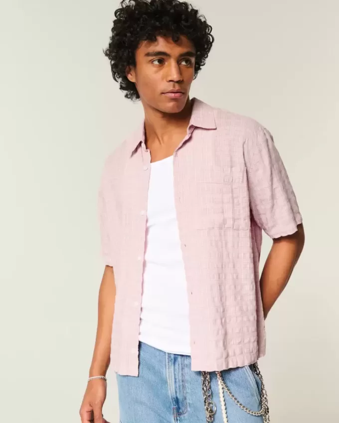 Boxy Short-Sleeve Pocket Shirt