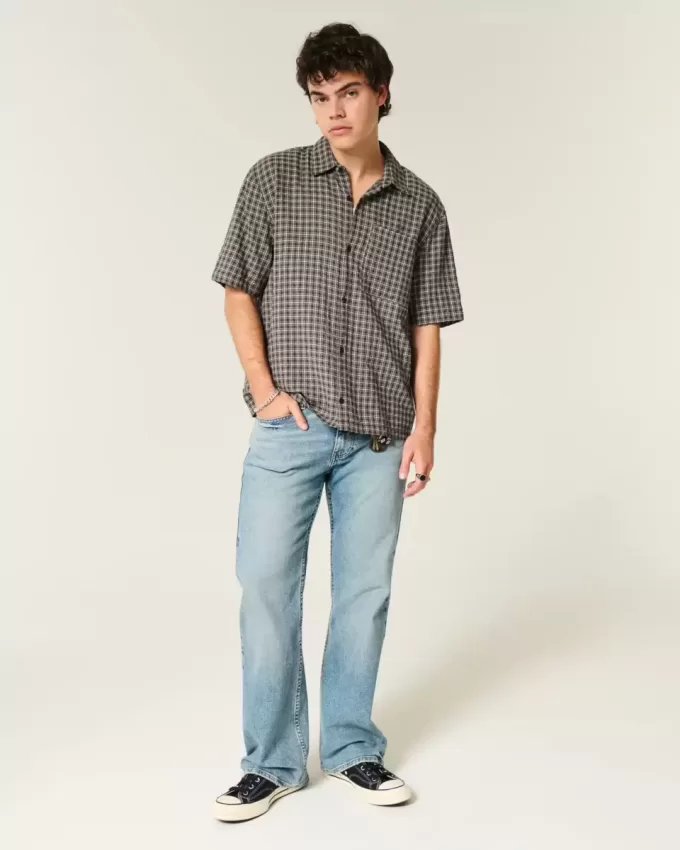 Boxy Short-Sleeve Pocket Shirt