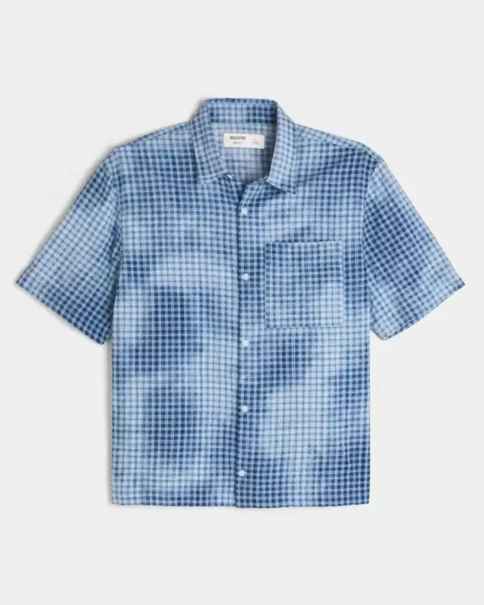 Boxy Short-Sleeve Pocket Shirt