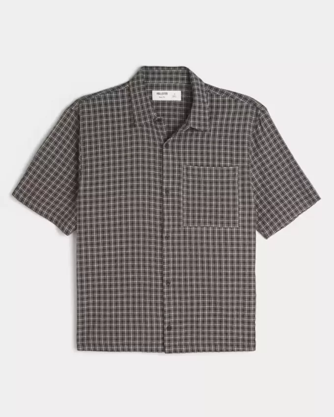 Boxy Short-Sleeve Pocket Shirt